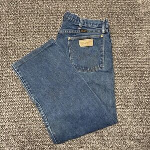 Wrangler 13MWZ Cowboy Cut Mens Jeans 38x34 Original Fit Blue Denim